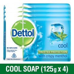 Dettol Bathing Soap - Cool, 4x125 g