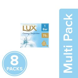 Lux International Creamy White Soap Bar, 8x75 g 
