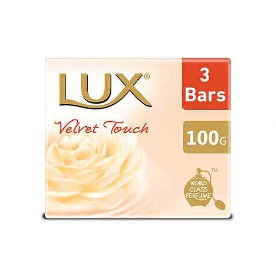 Lux Soap Bar - Velvet Touch Jasmine & Almond Oil, 100 g Pack of 3