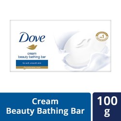 Dove Cream Beauty Bathing Soap - Pack of 5x 100g.