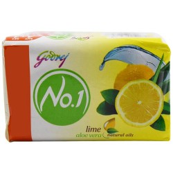 Godrej No 1 Bathing Soap - Lime & Aloe Vera, 100g pack of 5