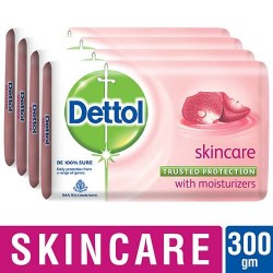 Dettol Bathing Bar Soap - Skincare, 75 g (Pack Of 4)
