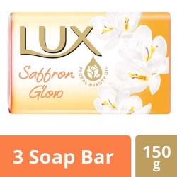 Lux Saffron Glow Soap Bar, 3 x 150 g